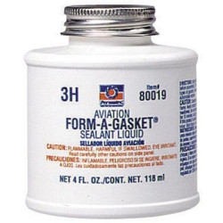 ITW PERMATEX INC PTX80019 Aviation Form A Gasket #3 Sealant, 4 Ounce Bottle, Case of 12 Bottles