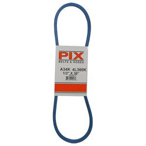 PIX BELTS A34K 1/2" X 36" Blue Kevlar Belt, Use To Replace Ariens 07200005, 72065, 72083, 72143, 72089. Also Simplicity 1717393SM, 1716996SM, And More.