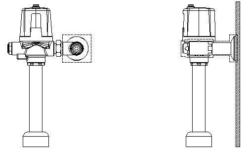 Delta 81T201BTA-20 Commercial 81TBT / 81THW Flush Valve Battery Operated - Exposed 134702