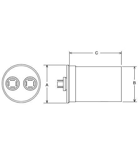 RHEEM 43-101666-37 /Protech - Capacitor - 45/370 Single Round - /R