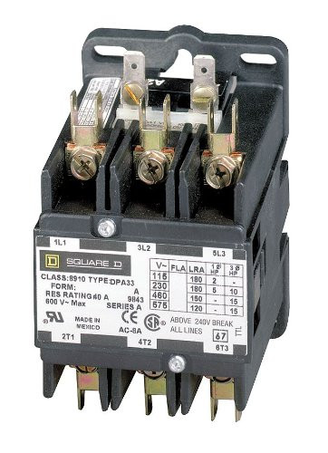 SCHNEIDER ELECTRIC 8910DPA93V09 -Square D 208-240V 90A 3Pole Contactor