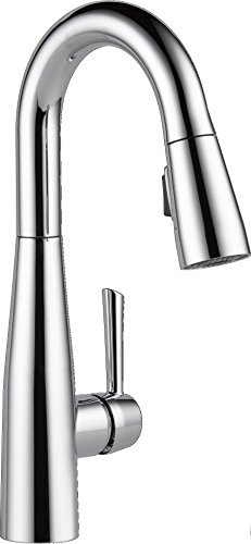 Delta 9913-DST Faucet Essa Single Handle Bar/Prep Faucet with Magnatite Docking and Touch-Clean Spray Head, Chrome