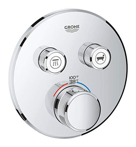 Grohe 29137000  Grohtherm Smartcontrol Dual Function Thermostatic Trim with Control Module, Starlight Chrome