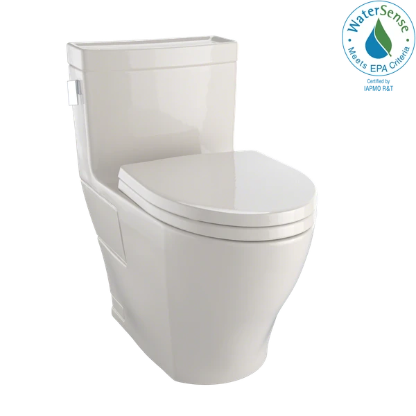 Toto MS624124CEFG#03  Legato WASHLET Elongated 1.28 GPF Universal Height Skirted CeFiONtect, Bone-MS624124CEFG One-Piece Toilet, Bone