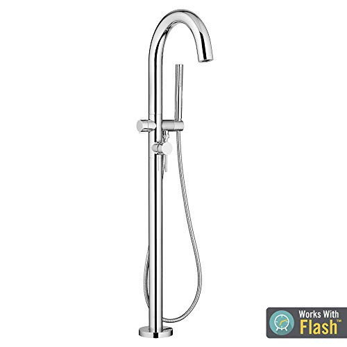 American Standard AT064951002  Contemporary Round Freestanding Tub Filler for FLASH Rough-In Valve Polished Chrome