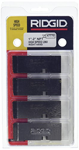 RIDGE R47770 Ridge Threading Machine Dies, Right-Handed High-Speed NPT Pipe Dies with Nominal Pipe Size of 1-Inch to 2-Inches for Universal Die Heads
