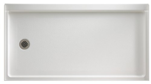 Swan SFR03260LM010 Swanstone FR-3260L-010 Veritek Left Hand Drain Shower Base 60-Inch by 32-Inch by 4-5/16-Inch White