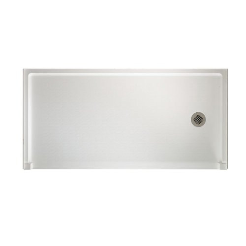 Swan SFB03060RM010 Swanstone Veritek Right Hand Drain Shower Base 60-in L X 30-in H X 4.1875-in H White