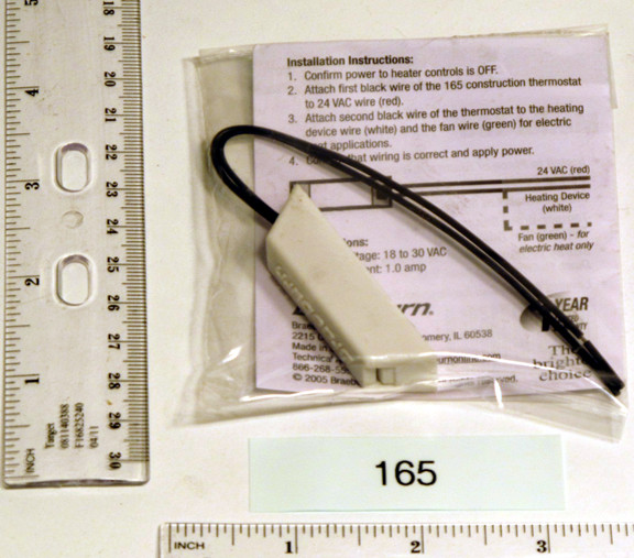 BRAEBURN 111749 BRA - TEMPORARY CONSTRUCTION THERMOSTAT SET AT 65F