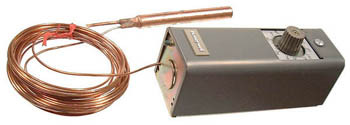 Honeywell 2901 , Inc. Remote Bulb Controller 0-100F Setpoint Range 3-10F Diff 20 ft Copper Bulb 85267090438 .
