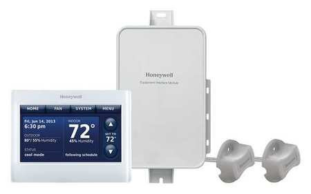 Honeywell 286233 2 Wire IAQ High Definition Touch Screen Thermostat with Red LINK Technology, White.