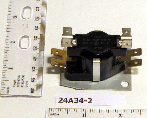 WHITE-RODGERS 13963 Electric Heat Sequencer, 1 Switch,