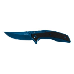 Kershaw KER8320 Outright Pocketknife () 3-inch Upswept 8Cr13MoV Steel Blade in Brilliant Blue PVD Coated Steel Handle with G10 Front Overlay SpeedSafe Assisted Opening Deep Carry Pocketclip 4 oz..