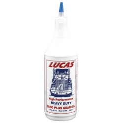 Lucas Oil LUC10043-1 10043-PK12 Heavy Duty 80/90 Plus Gear Oil - 1 Quart Bottle.