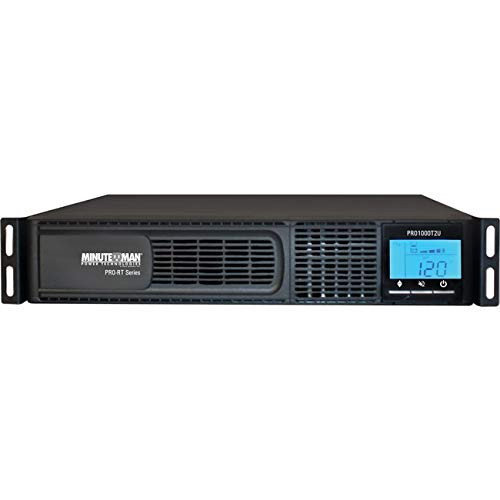 Minuteman PRO1000RT2U /para Systems - - PRO-RT2U Series Line Interactive Rack/Tower/Wallmount UPS (3-Year Warranty SentryPlus Software Included with All Models.) 1000 VA/700 Watts LCD.