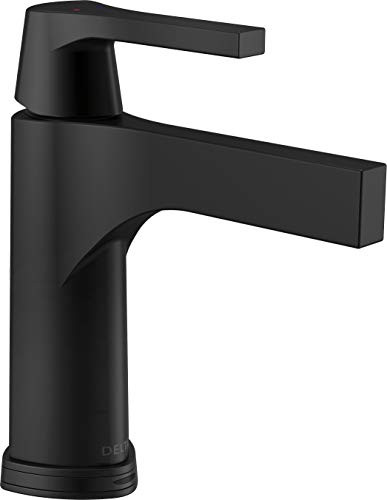 Delta D574TBLDST Zura Single Handle Bathroom Faucet with Touch2O.xt Technology Matte Black 574TBLDST.
