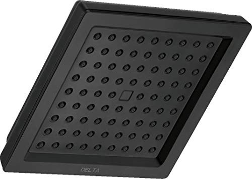 Delta DRP62283BL Universal Showering Components Single-Setting Raincan Shower Head Matte Black.