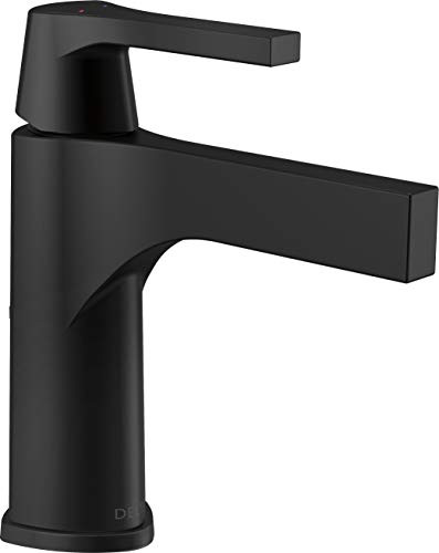 Delta D574BLMPUDST Zura Single Handle Bathroom Faucet Matte Black 574BLMPUDST.