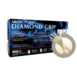 Microflex MFXMF300L-CASE DIAMOND GRIP MF-300 LATEX GLOVES SIZE L.