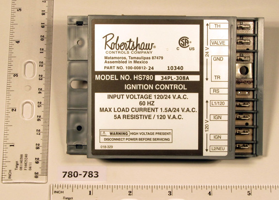 ROBERTSHAW 4547 - HOT SURFACE IGNITION MODULE HS780-34PL-308A.