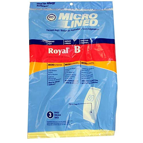 Home Care ROR-1472 Paper Bag, DVC Royal/Dirt Devil B Microlined 3Pk
