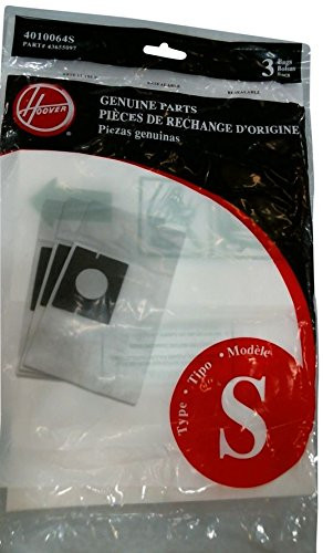 HOOVER COMPANY H-4010064S Paper Bag, Type S Canister Spectrum/Futura 3 Pk.