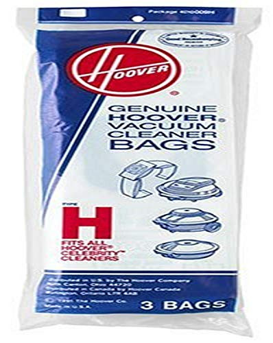 HOOVER COMPANY H-4010009H Paper Bag, Type H Canister Celebrity 3 Pk.