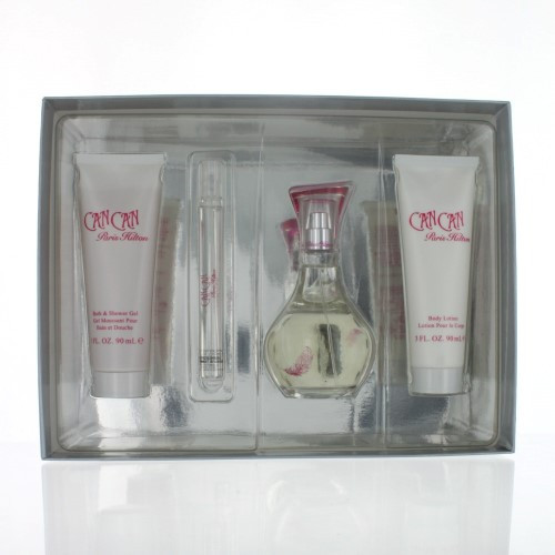 Can Can GSWPARISHILTONCANC4P PARIS HILTON by PARIS HILTON 4 PIECE GIFT SET - 3.4 OZ EAU DE PARFUM SPRAY, 3.0 OZ BODY LOTION, 3.0 OZ SHOWER GEL, 10 ML EAU DE PARFUM EDP MINI WOMEN GIFT SET