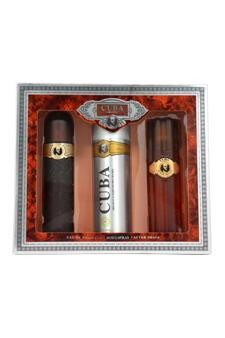 Cuba M-GS-2500 PARFUMS DES CHAMPS GOLD by PARFUMS DES CHAMPS 3 PIECE GIFT SET - 3.3 EAU DE TOILETTE, 6.7 OZ BODY SPRAY, 3.3 OZ AFTER SHAVE MEN GIFT SET 1979