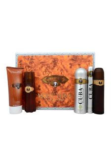 Cuba M-GS-2582 PARFUMS DES CHAMPS GOLD by PARFUMS DES CHAMPS 5 PIECE GIFT SET - 3.3 OZ EAU DE TOILETTE SPRAY, 1.17 OZ EAU DE TOILETTE SPRAY, 3.3 OZ AFTER SHAVE SPRAY, 6.7 OZ DEODORANT SPRAY, 6.7 OZ SHOWER GEL MEN GIFT SET