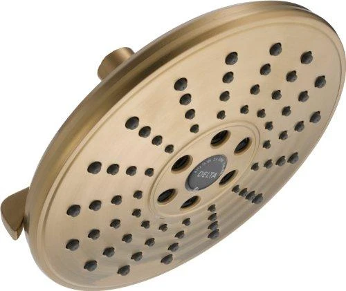 Delta 52688-CZ Faucet Universal Showering Components 3 Setting H2O kinetic Transitional Raincan Showerhead, Champagne Bronze