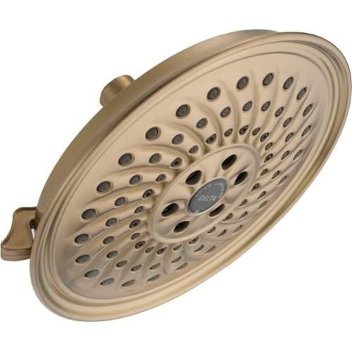 Delta 52687-CZ Faucet Universal Showering Components 3 Setting H2O kinetic Traditional Raincan Showerhead, Champagne Bronze