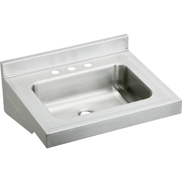 Elkay ELV22193  Bathroom Sink Lustrous Satin Stainless Steel Wall Mount 3 Holes