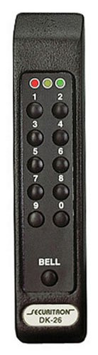 Securitron DK26BK SEC DK-26BK 59 CODE BLACK NARROW DIGITALENTRY SYSTEM