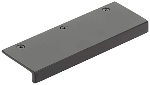 Emtek 86665FB Rustic Modern Edge Pull 4-1/2" Center-to-Center, Flat Black Bronze