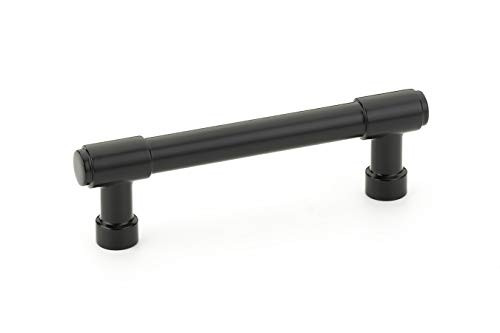 Emtek 86686US19 Jasper Pull, 3-1/2" Center-to-Center, Flat Black
