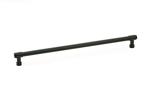 Emtek 86692US19 Jasper Pull, 12" Center-to-Center, Flat Black