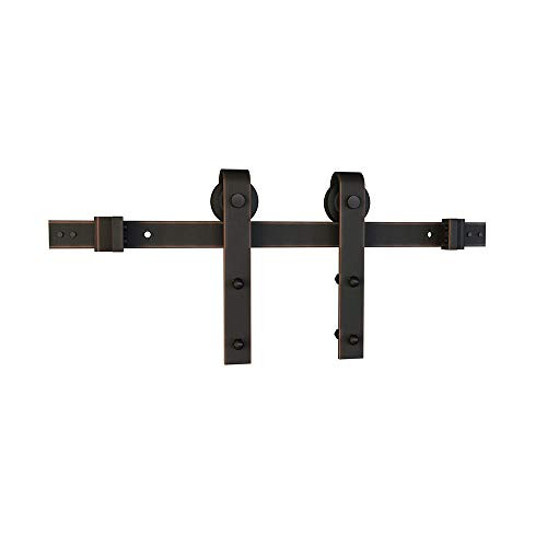 SCHLAGE SD10JSTP8716  Strap Mount 96 Inch Sliding Barn Door Track and Fitting Set for Interior Use