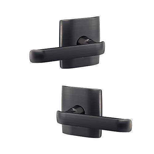 SCHLAGE FC172CYB619DLT  Custom Clybourn Non-Turning Two Sided Dummy Door Lever Set with Dalton Trim