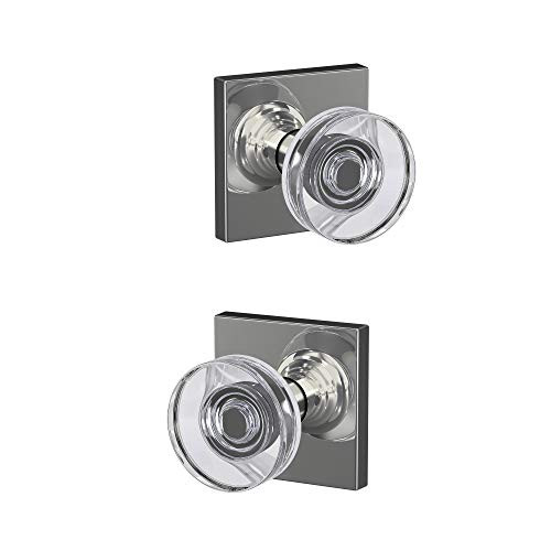 SCHLAGE FC172DAW625COL  Custom Dawes Non-Turning Two Sided Dummy Knob Set with Collins Trim