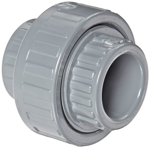 Spears 857-C Series CPVC Pipe Fitting, Union with Viton O-Ring, Schedule 80, 1" Socket