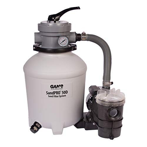 GAME  4710 GAME SandPRO 50D Series, Complete 0.5HP Replacement Pool Sand Filter Unit, Designed for Intex & Bestway Pools, High-Performance Above-Ground Pool Vacuum, Energy Efficient, Easy to Operate