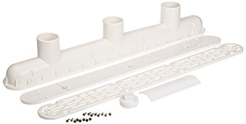 AQUASTAR POOL PRODUCTS INC, 32CDFL101 32" CHNL DRAIN WHITE W/SUMP FLAT GRATE 236 GPM FLOOR AT 3.