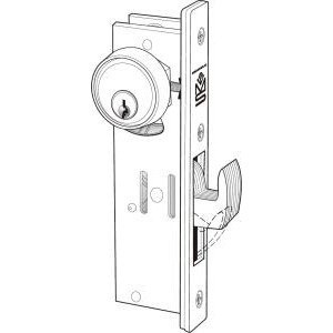 ADAMS RITE MS1850S210313 MS1850S-210-313 Aluminum Door Deadlocks, 9" Length
