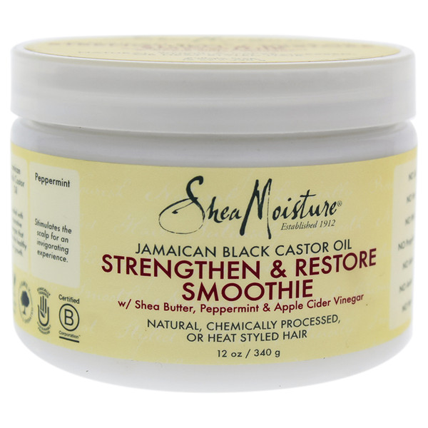 Shea Moisture U-HC-12271 Jamaican Black Castor Oil Strengthen & Restore Smoothie Cream for Unisex, 11 Ounce