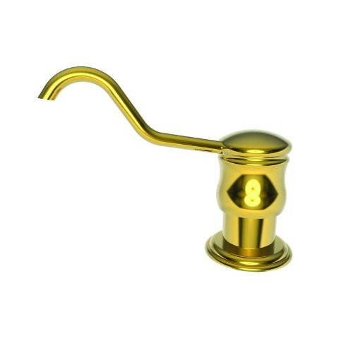 Ginger USA N127/01 Brass Chesterfield Deck Mounted Soap and Lotion Dispenser, Forever Brass