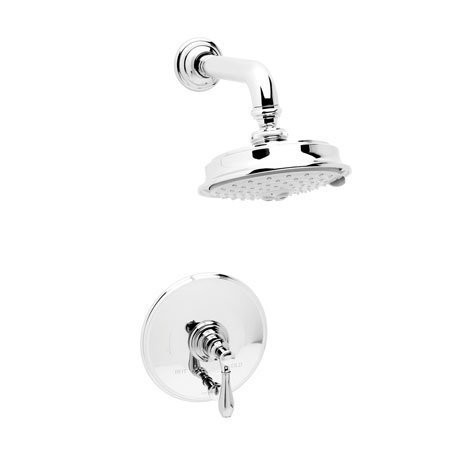 Ginger USA N3-2554BP/15S Brass 3-2554BP Ithaca Shower Trim Package with Single Function Rain Show, Satin Nickel