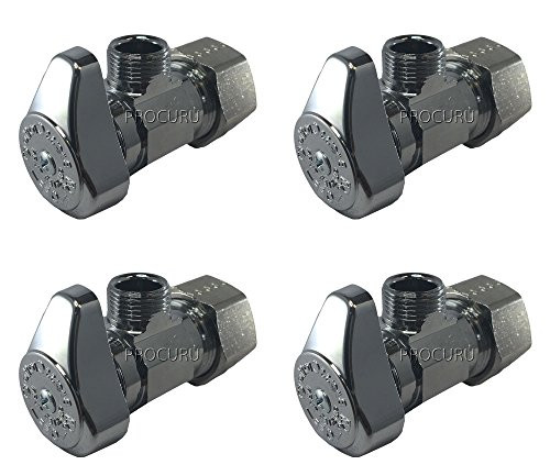 T&S Brass G2CR19L1X CB 1/4 TRN ANG VLV 1/2 CMP X 3/8 CMP CP