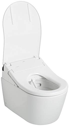 Toto RP WASHLET+ Wall-Hung Toilet Bowl 1.28 and 0.9 GPF with CEFIONTECT, Cotton White CT447CFGT6001
