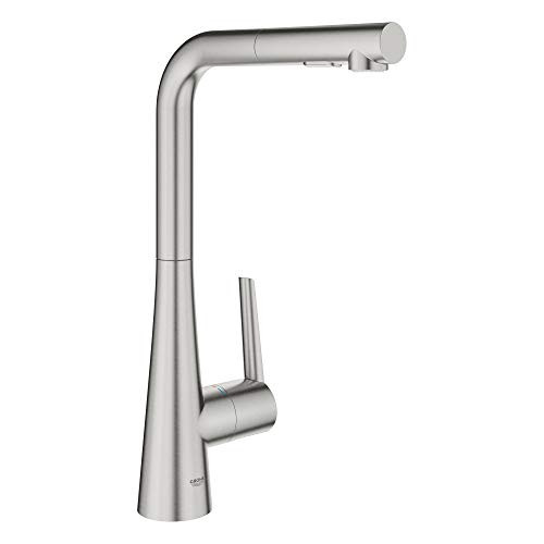 Grohe LadyLux L2 Pull-Out Kitchen Faucet with Dual-Function Spray Head - Supersteel 33893DC2